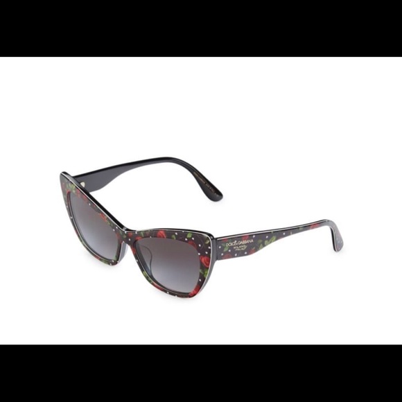 Authentic NWT Dolce & Gabbana Rose Cat Eye Sunglasses - Picture 2 of 3